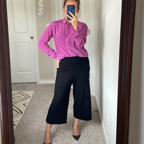 Anthropologie culotte pants  in black Size Small - Picture 1 of 11